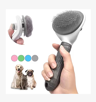 Dog and cat brush for removing pet hair